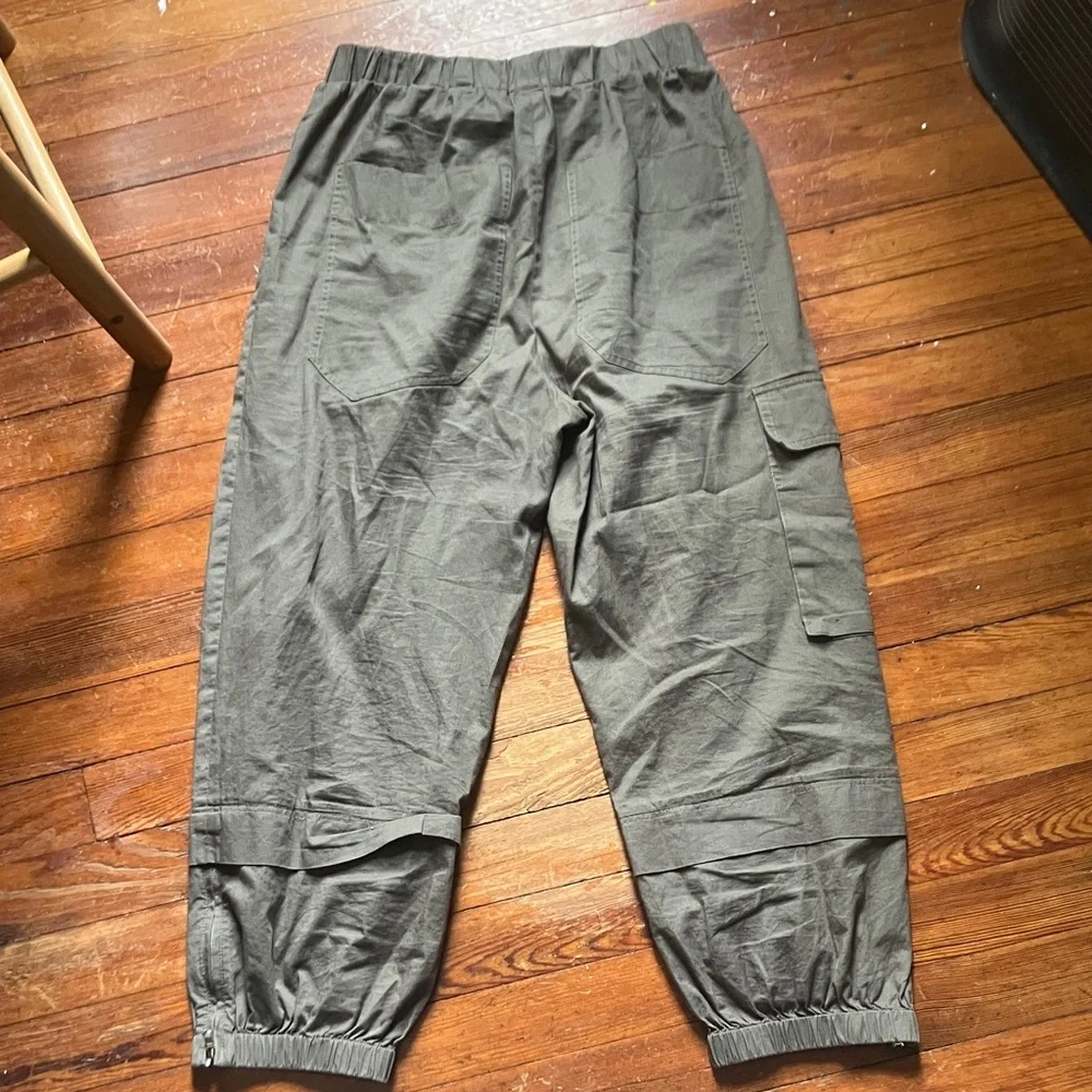 Tibi Cargo Jogger Cotton Green - Picture 6 of 7